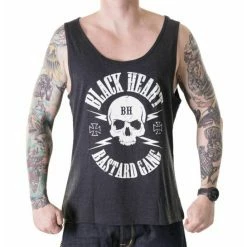 Men's Tank Top BLACK HEART - BASTARD SKULL - GREY