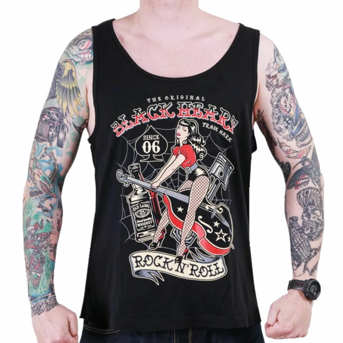 Men's Tank Top BLACK HEART - ROCKABILLY QUEEN - BLACK