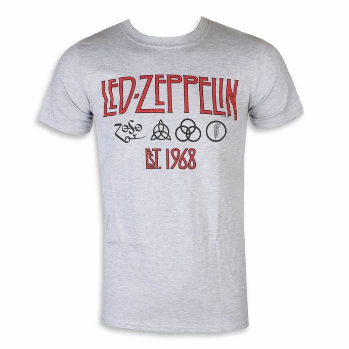 Men's T-shirt Led Zeppelin - Symbols Est 68 Sports Grey