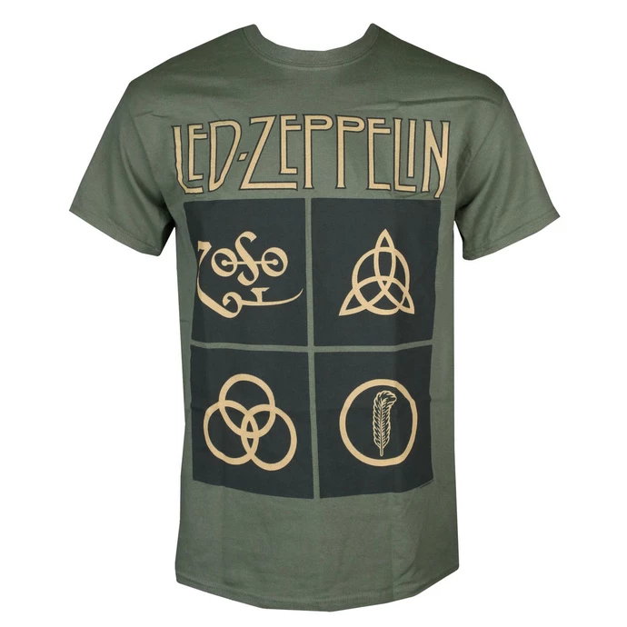 Men's T-shirt LED ZEPPELIN - GOLD SYMBOLS & BLACK SQUARES