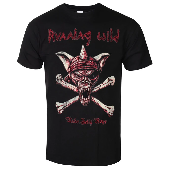 T-shirt Metal Men's Running Wild - UNDER JOLLY ROGER - PLASTIC HEAD