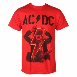 Men´s T-shirt AC / DC - Angus - POWER UP - Red - RAZAMATAZ