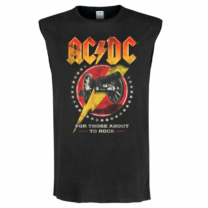 Unisex Tank Top AC/DC - FOR THOSE ABOUT TO ROCK 81 - CHARCOAL - AMPLIFIED