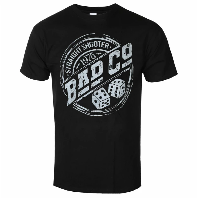 Men's T-shirt Bad Company - Straight Shooter Roundel - BLACK - ROCK OFF