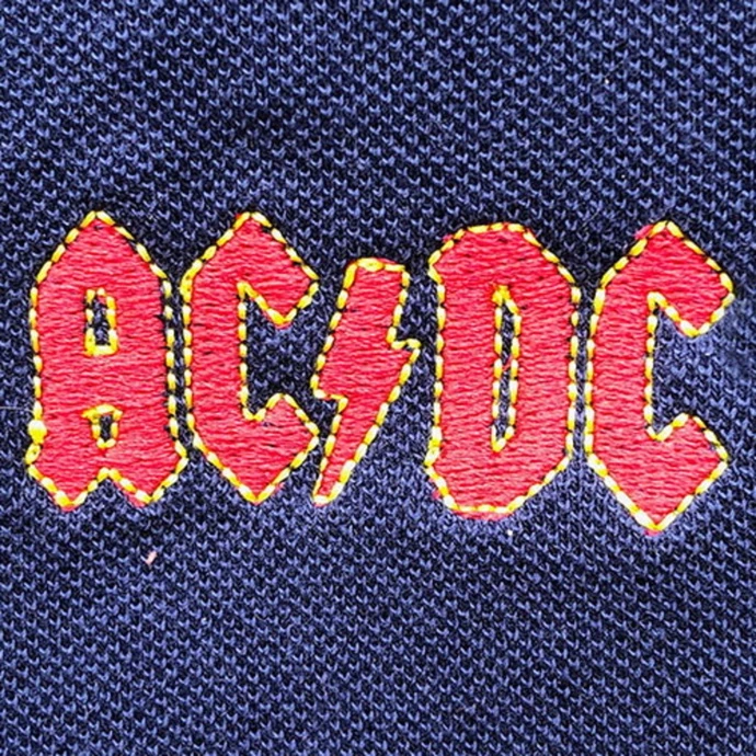 Men's T-shirt AC / DC - Classic Logo - NAVY Polo - ROCK OFF - Image 5