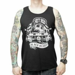 Men's Tank Top BLACK HEART - HOT RODER SKUL L - BLACK