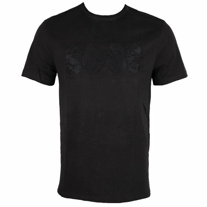 T-shirt Metal Men's AC-DC - CLASSIC LOGO CHARCOAL BLACK - AMPLIFIED