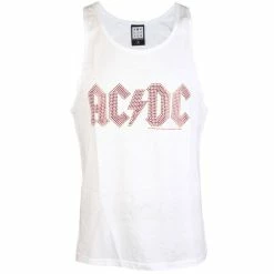 Top Men AC / DC - LOGO WHITE - AMPLIFIED