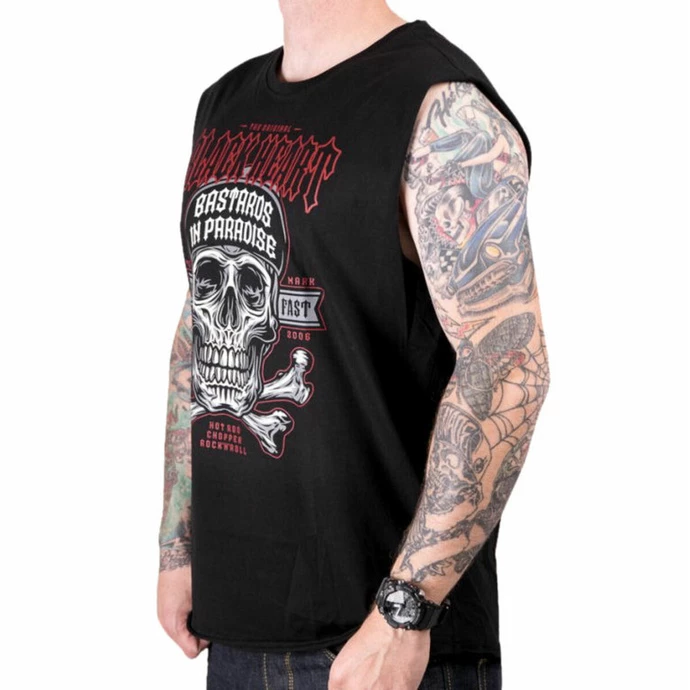 Men's Tank Top BLACK HEART - BASTARD IN PARADISE - BLACK - Image 3