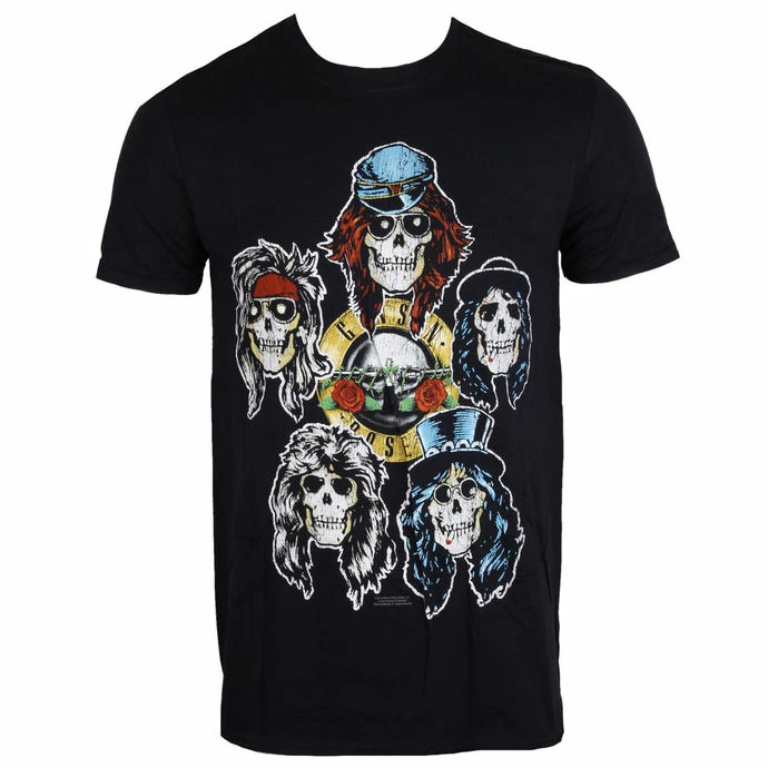 T-shirt Metal Men's Guns N' Roses - Vintage Heads - ROCK OFF