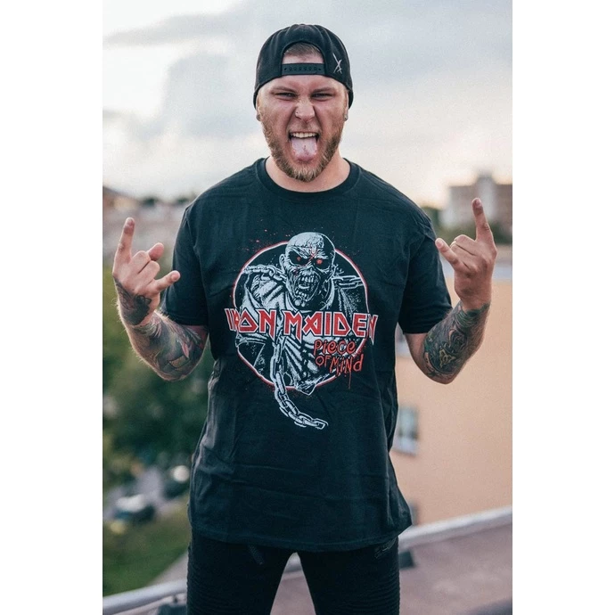 T-shirt Metal Men's Iron Maiden - Piece Of Mind Circle - ROCK OFF - Image 2