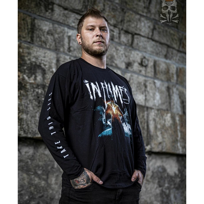 Men's T-shirt Long Sleeve In Flames - Take This Life - Black - ROCK OFF - Image 3
