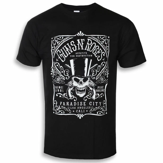 T-shirt Metal Men's Guns N' Roses - Bourbon - ROCK OFF
