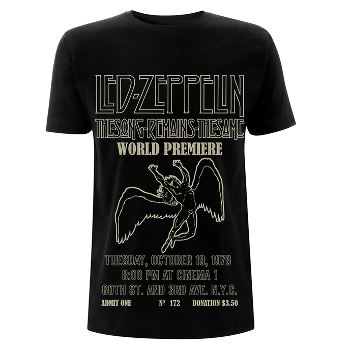 Men's T-shirt Led Zeppelin - TSRTS World Premiere - Black