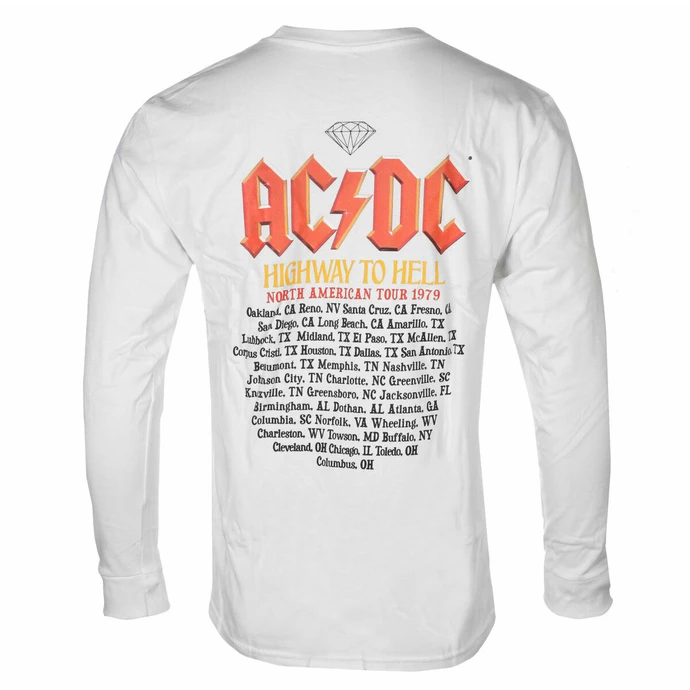 Men's T-shirt Long Sleeve DIAMOND X AC/DC - Highway To Hell - White - Image 2
