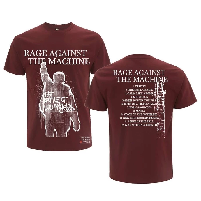 T-shirt Metal Men's Rage Against The Machine - BOLA Album Cover Tracks - NNM