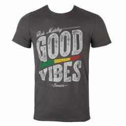 Men's T-shirt Bob Marley - Good Vibes - Charcoal - ROCK OFF