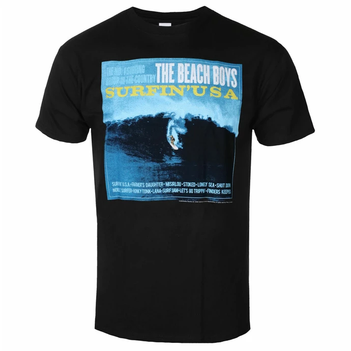 Men's T-shirt Beach Boys - Surfin 'USA - BLACK - ROCK OFF