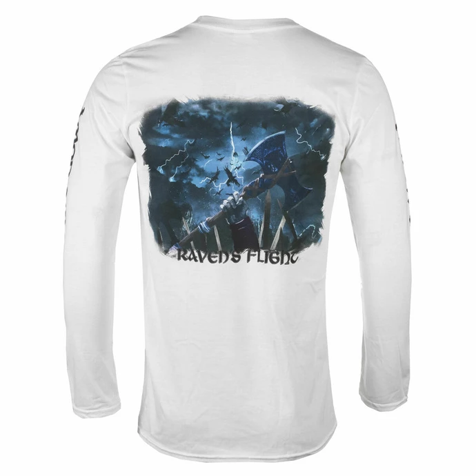 Men's T-shirt Long Sleeve AMON AMARTH - RAVEN'S FLIGHT - WHITE - PLASTIC HEAD - Image 2