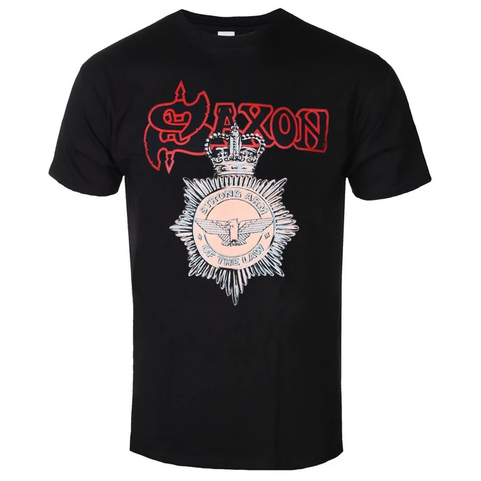 T-shirt Metal Men's Saxon - STRONG ARM OF THE LAW - PLASTIC HEAD