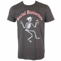 T-shirt Metal Men's Social Distortion - SKELLY LOGO - PLASTIC HEAD