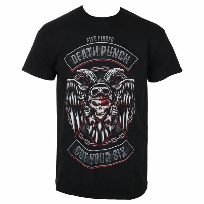 Men's T-shirt Five Finger Death Punch - Biker Badge - Black - ROCK OFF