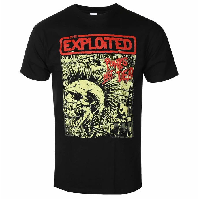 Men's T-shirt EXPLOITED - PUNKS NOT DEAD - BLACK - PLASTIC HEAD