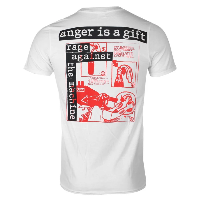 Men's T-shirt Rage Against The Machine - Anger Gift - White - Image 2