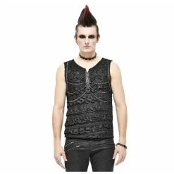 Men's Tank Top DEVIL FASHION - Indestructable Punk Tank Top With Chains