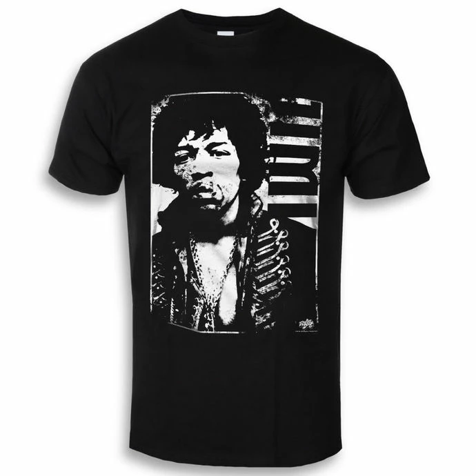 Men's T-shirt Jimi Hendrix - Distressed - Black - HYBRIS