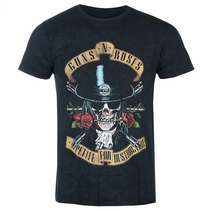 Men's T-shirt Guns N' Roses - Appetite Washed - BL Dip-Dye - ROCK OFF